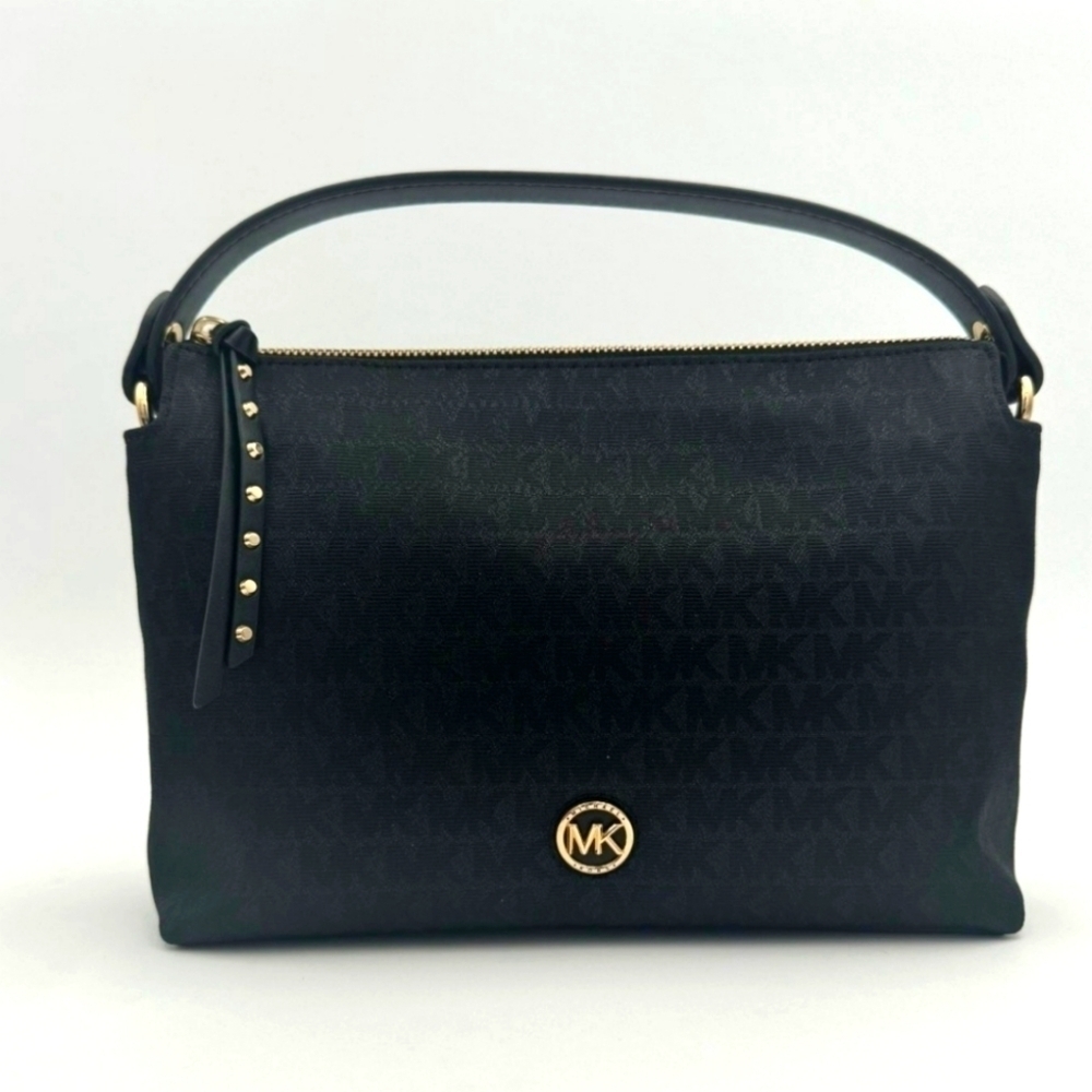 Michael Kors | Signature Shailene Crossbody Messenger Bag | Black | 2-Way Straps